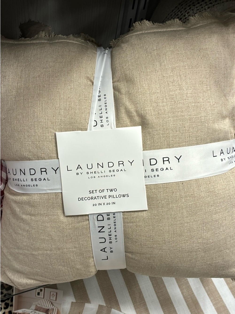 Laundry By Shelli Segal Beige Decorative Pillow Set